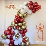 Burgundy Balloon Arch Kit 108Pcs Burgundy Rose Latex Balloons for Wedding Birthday Décor