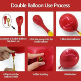 Ruby Red and Gold Balloon Arch Kit, Party Decor