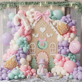 147-Piece Christmas Balloon Arch Kit with Pink Purple Macaron Balloons and Foils