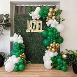 102-Piece Dark Green Balloon Arch Kit with Various Sizes for Jungle Birthday Party Decor