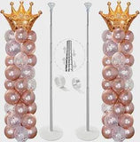 Set of 2 Adjustable 7ft Balloon Column Stands for Birthday Wedding and Party Decor