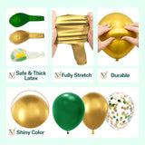 Green and Gold Balloon Arch Kit: 137-Piece Party Decor