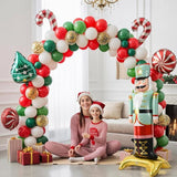 140-Piece Ice Snow Balloon Arch Kit with Blue Silver White Balloons for Winter Party