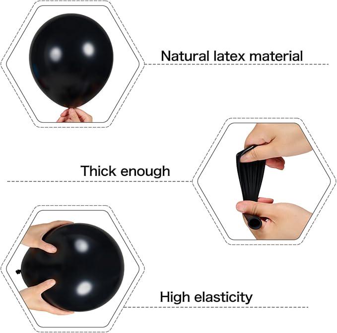 123-Piece Brown and Black Balloon Arch Kit for Birthday Wedding and Party Decor