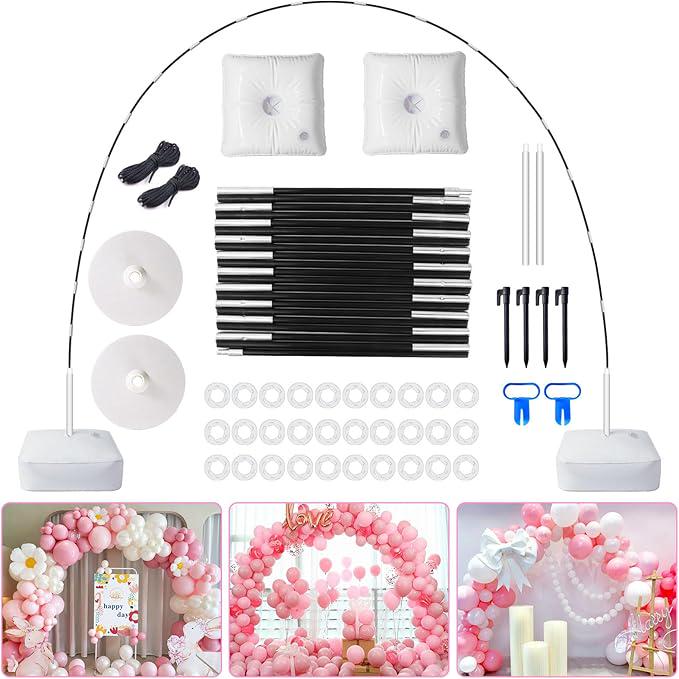 7.4FT Balloon Arch Stand Kit with Base for Wedding Baby Shower Birthday Party Decor