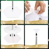 Balloon Column Stand Kit (Set of 2): Green, Black & White Party Decor