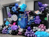 62 Pcs Black White Purple Balloon Arch Kit with Ribbons for Party & Event Decor