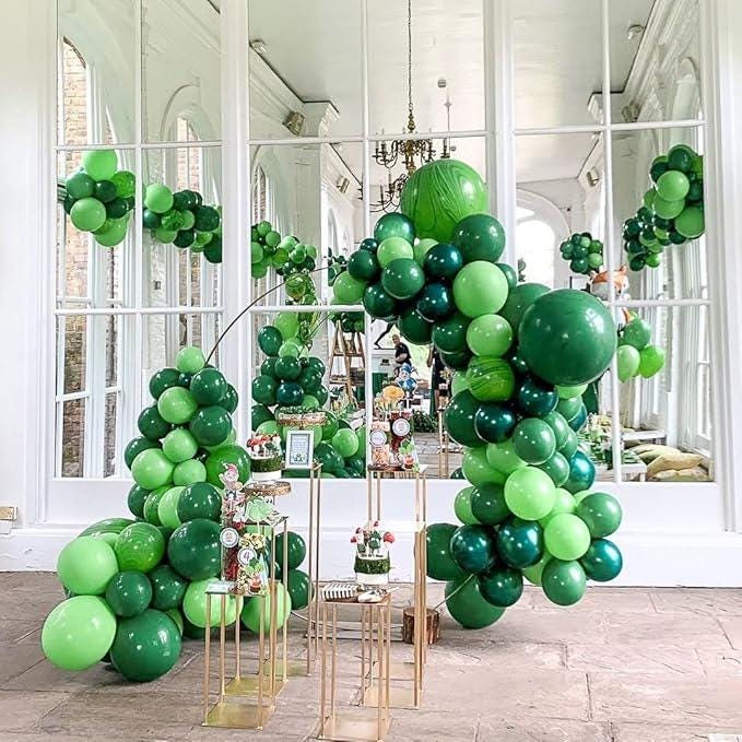 Dark Green Balloon Garland Arch Kit 125 Pcs for Birthday Baby Shower & Party Decor