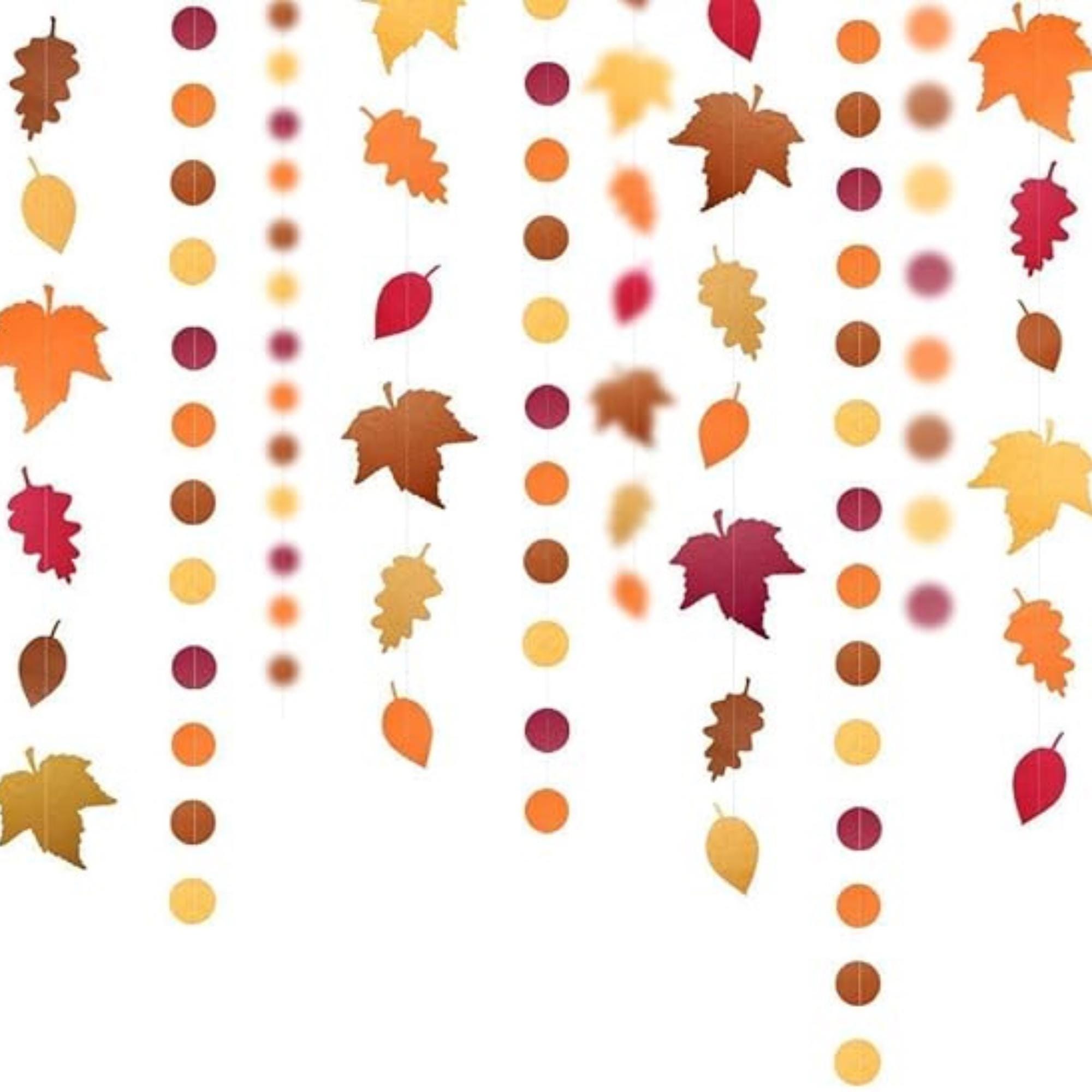 Fall Leaf Garland Banner Backdrop for Thanksgiving Birthday Wedding Baby Shower Decor