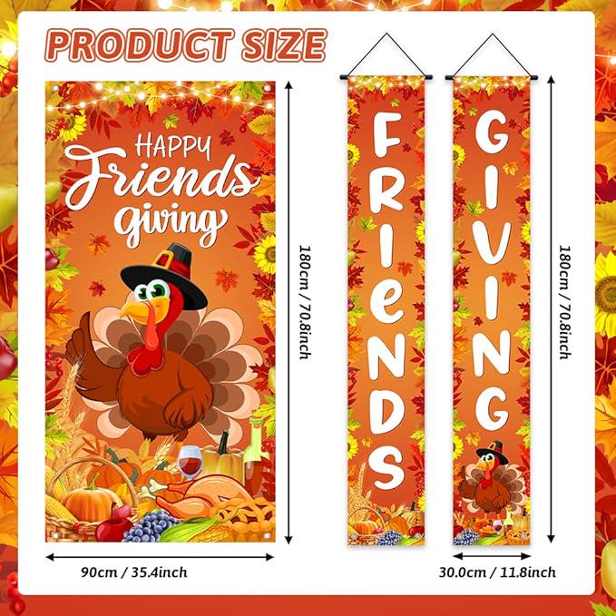 Thanksgiving Door Banner: 'Gobble Till You Wobble' Polyester Backdrop