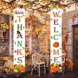 Thanksgiving GIVE THANKS Banner 72x12 Inch Porch Door Wall Decor for Home & Party