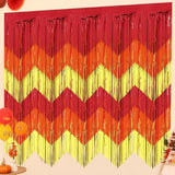 Fall Decor 6Pack Foil Fringe Banners 1.6x6.6FT Thanksgiving Metallic Tinsel Backdrop