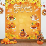 Happy Thanksgiving Photo Backdrop Large Fall Pumpkin Friendsgiving Party Decor