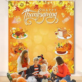 Happy Thanksgiving Photo Backdrop Large Fall Pumpkin Friendsgiving Party Decor