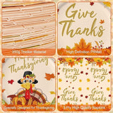 Thanksgiving Plates & Napkins Set: 150 Pcs Turkey Dinnerware - Serves 50