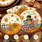 168 Pcs Turkey Thanksgiving Party Supplies: Watercolor Plates, Cups & Napkins Set
