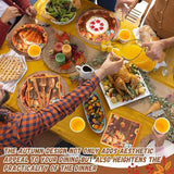 Thanksgiving Fall Plates and Napkins Set 400 Pcs Pumpkin Disposable Tableware for Party