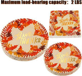 Thanksgiving Paper Plates and Napkins Set 96 Pack Fall Disposable Dinnerware for 24 Guests
