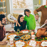 Thanksgiving Disposable Dinnerware Set: 25 Guests, Maple Leaf Design