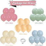 Pink Blue Green Balloons Retro Blush Sage Ivory Pastel for Baby Shower Birthday Party