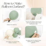 Neutral Balloon Arch Kit 149pcs Sage Green Nude White for Baby Shower Wedding Party