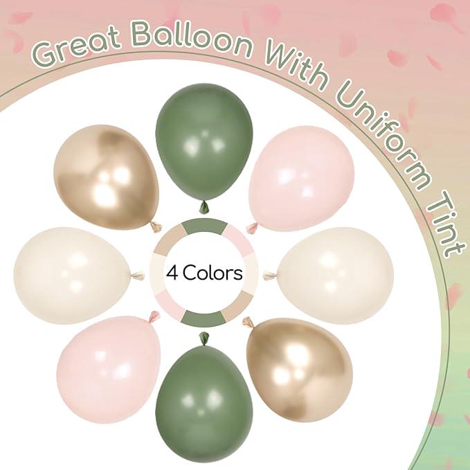 Pink & Green Balloon Arch Kit: Baby Shower Birthday Party Decor