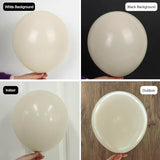 Sand White Balloon Garland Kit 129pcs Cream Beige Latex for Baby Shower Party