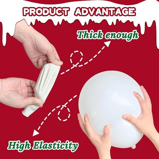 100 Pcs Christmas Red Green Balloons 12 Inch Latex Balloons for Party Decorations