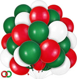 100 Pcs Christmas Red Green Balloons 12 Inch Latex Balloons for Party Decorations