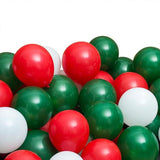 100 Pcs Christmas Red Green Balloons 12 Inch Latex Balloons for Party Decorations