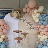 50 Pcs Dusty Blue and Pink Balloons for Boho Birthday Wedding Baby Shower Decor