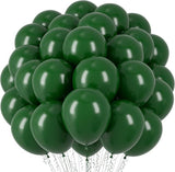 66 Pack Dark Green 12 Inch Balloons for Birthday Christmas Baby Shower Party Decor