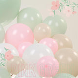 Pastel Balloon Arch Kit: Pink, Green, and White Baby Shower Decor