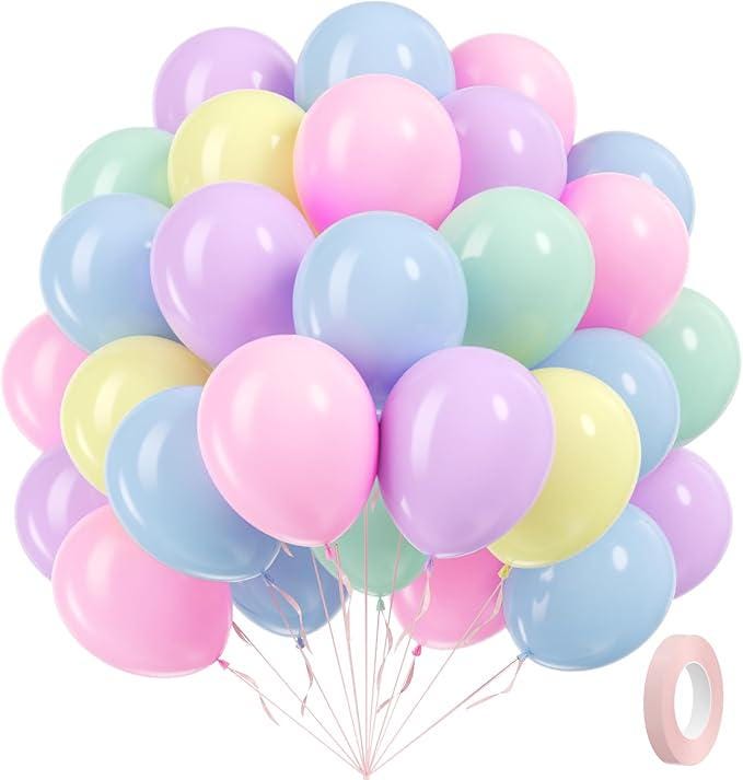 Pastel Balloon Set 60 Pcs for Baby Shower Birthday and Easter Party Decor