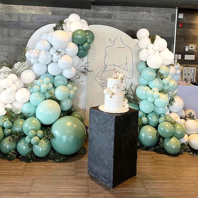 Sage Green Balloon Set: 50-Piece Baby Shower, Wedding Decor