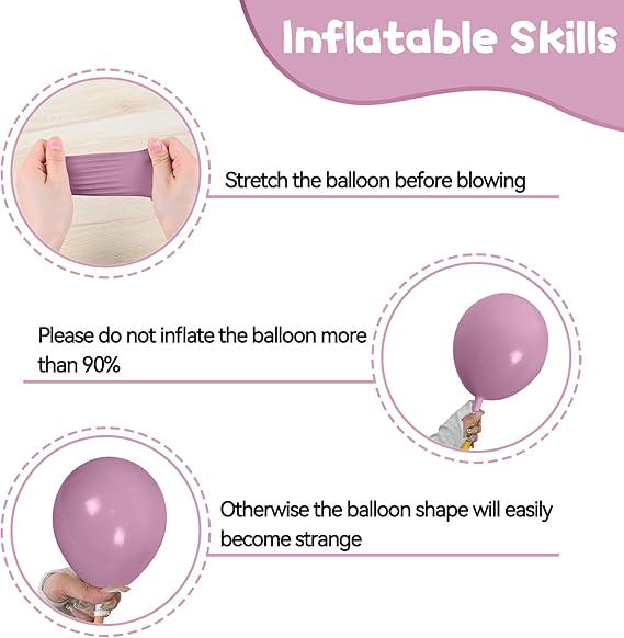 Purple and White Balloon Set 12 Inch for Baby Shower Birthday and Party Decor