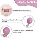 Purple and White Balloon Set 12 Inch for Baby Shower Birthday and Party Decor