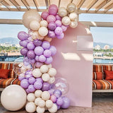 Purple and White Balloon Set 12 Inch for Baby Shower Birthday and Party Decor