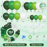 Green Balloon Arch Kit 153 Pcs for Baby Shower Birthday and Jungle Party Decor