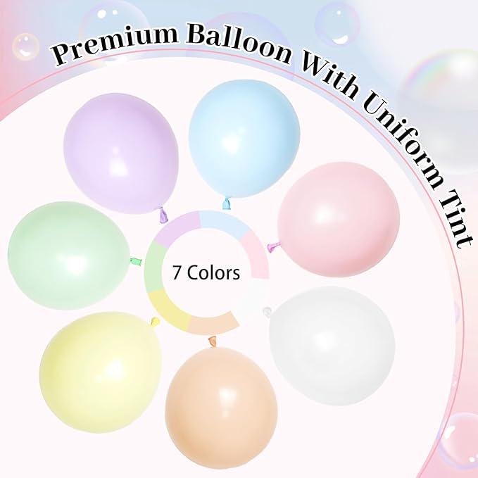 164pcs Pastel Balloon Garland for Easter, Baby Shower, Birthday Party Decor