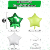 18 Inch Green Star Foil Balloons for Jungle, Safari, Football, Kids Party Decor