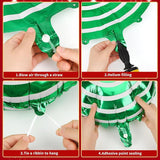 24PCS Christmas Candy Swirl Foil Balloons Set for Holiday and Birthday Decorations
