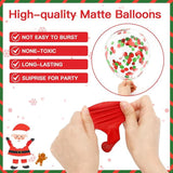 60PCS Red Green Gold Christmas Balloons Set for Holiday Party and Birthday Decor