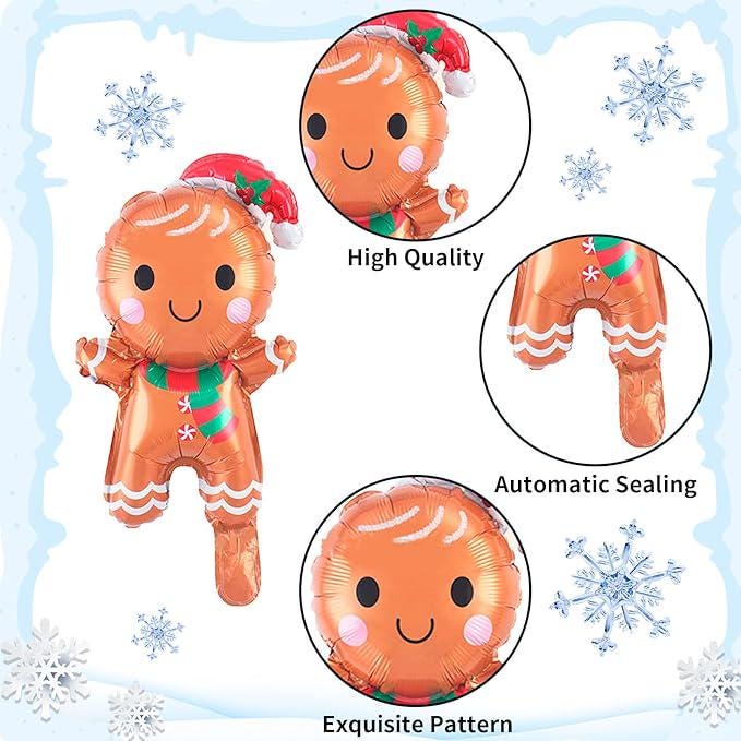 15PCS Mini Christmas Foil Balloons Set with Santa Reindeer Tree Snowman for Holiday Party