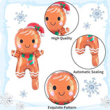 15PCS Mini Christmas Foil Balloons Set with Santa Reindeer Tree Snowman for Holiday Party