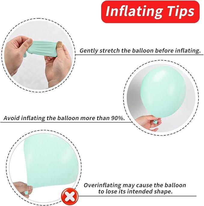 50PCS Red Green White Pink Confetti Balloons Set for Christmas Birthday and Party Decorations