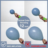 50PCS Dusty Blue Matte Balloons Set for Graduation Baby Shower and Birthday Party Decorations