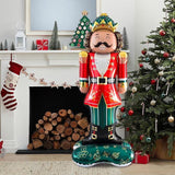 60-Inch Red Green Nutcracker Foil Balloon for Christmas Party and Holiday Decorations