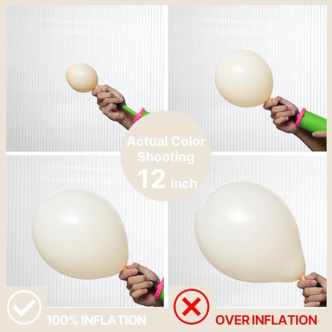 Beige Balloon Arch Kit, Cream White Party Garland, 140 Piece Set