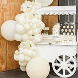 Beige Balloon Arch Kit, Cream White Party Garland, 140 Piece Set